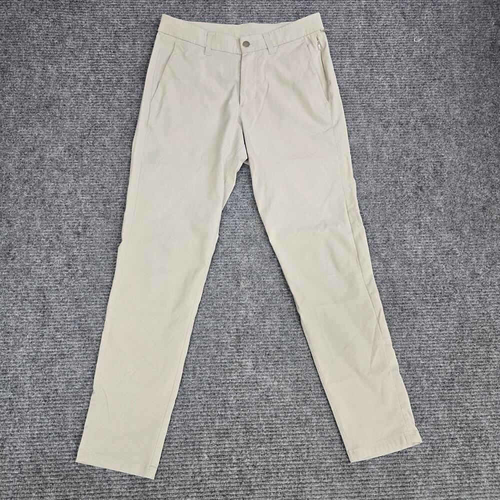Lululemon Commission Slim-Fit Pant Mens 30x30 Beige Ventlight WovenAir Chino